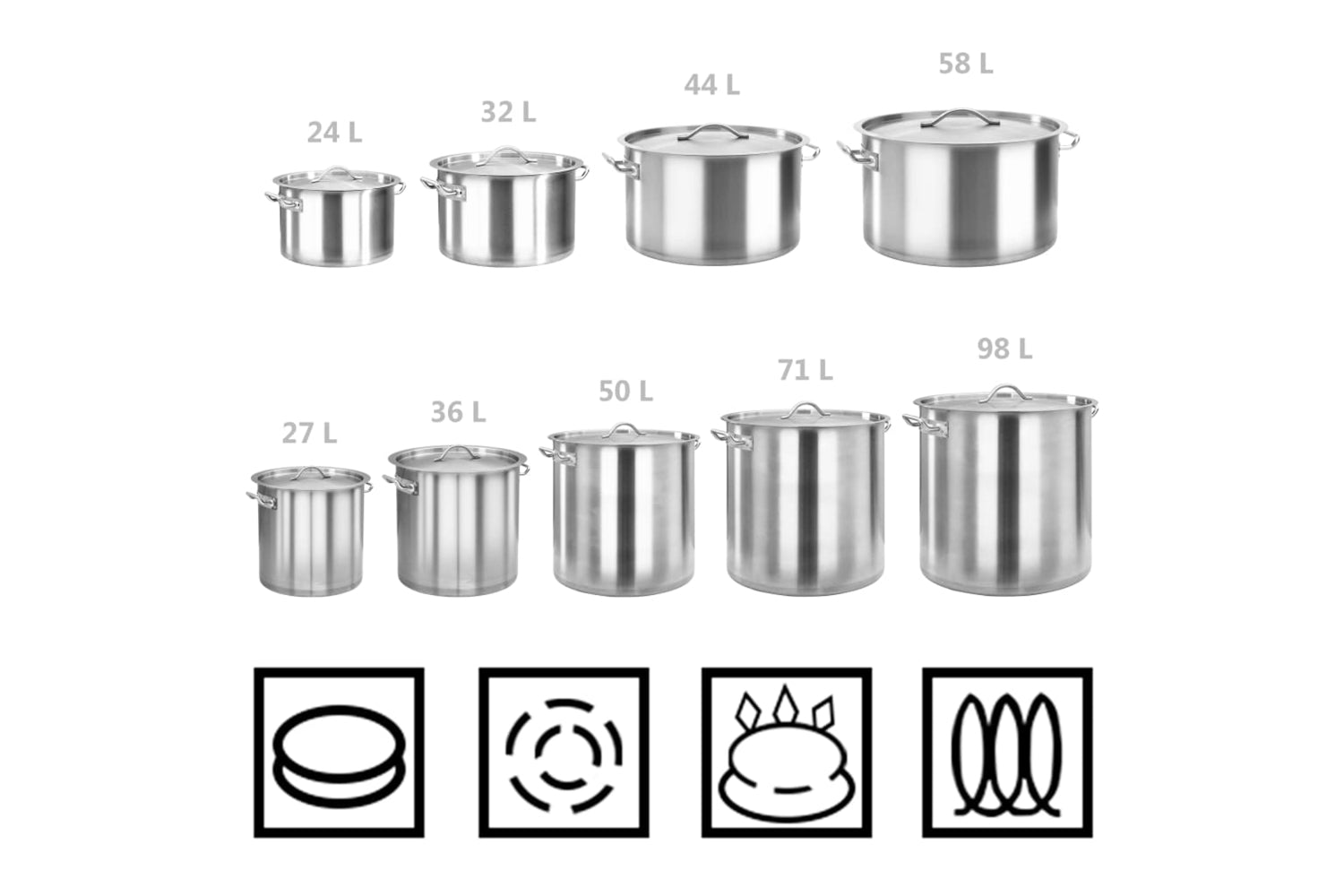 vidaXL 51135 Stock Pot 50 L 40x40cm Stainless Steel-6