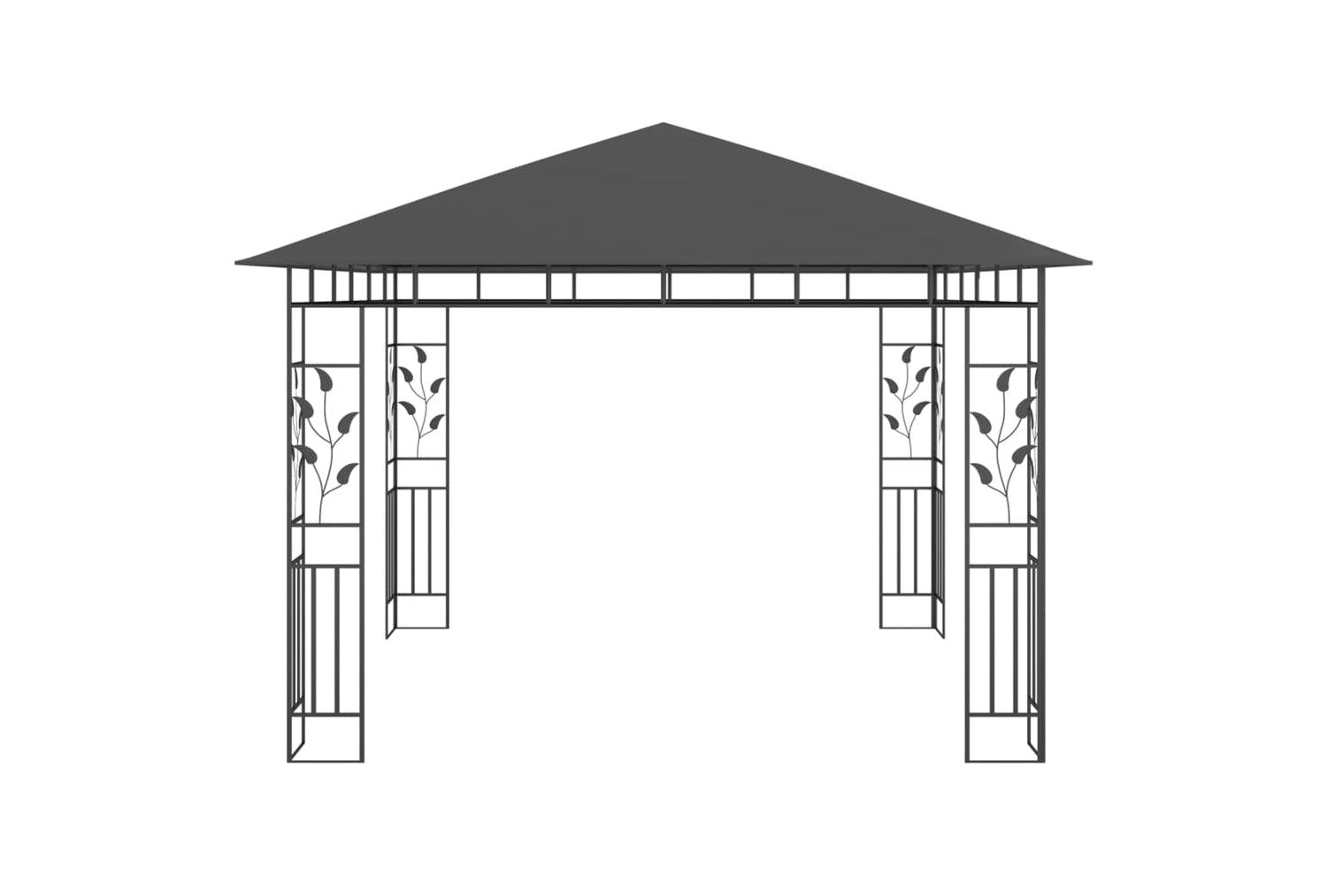 Vidaxl 47972 Gazebo With Mosquito Net 3x3x2.73 M Anthracite 180 G/mâ²-3