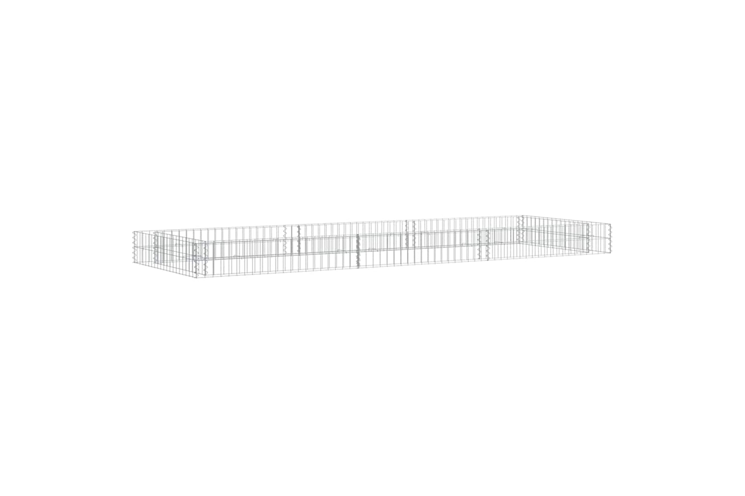 vidaXL 151313 Gabion Raised Bed Galvanised Steel 300x100x20cm-7