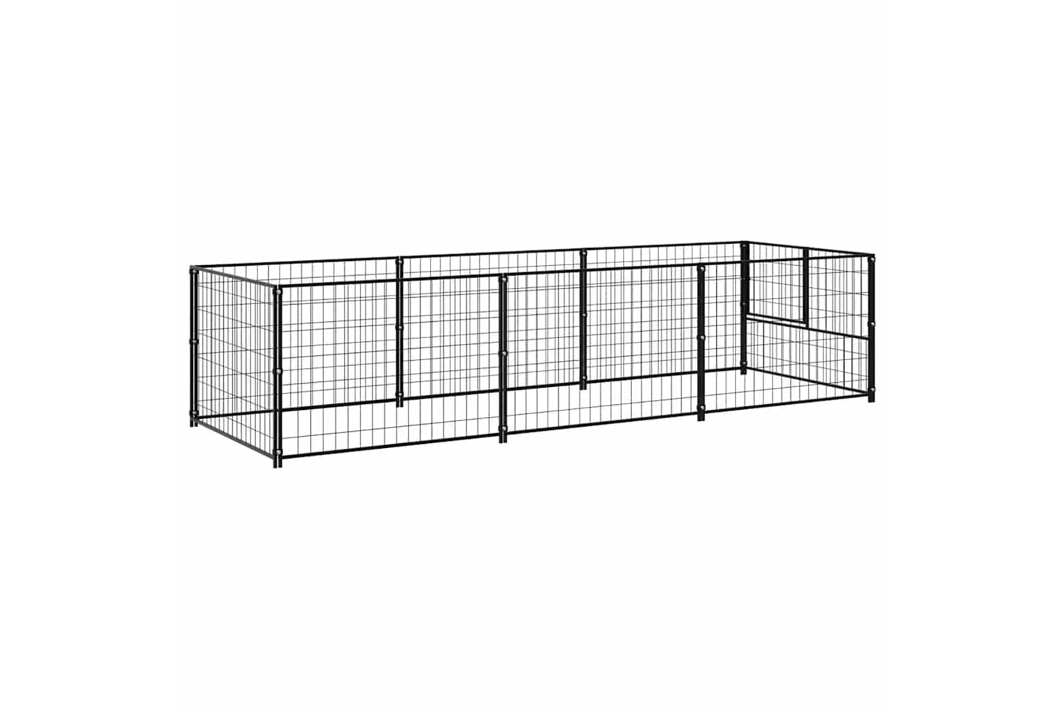 Vidaxl 3082093 Dog Kennel Black 3 M2 Steel-5