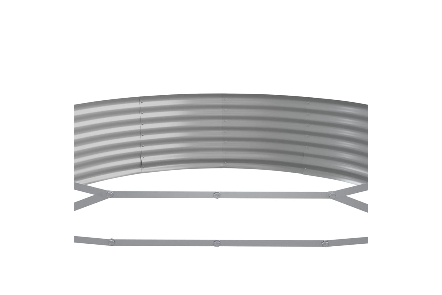 vidaXL 319042 Garden Raised Bed Powder-coated Steel 450x140x36cm Silver-4