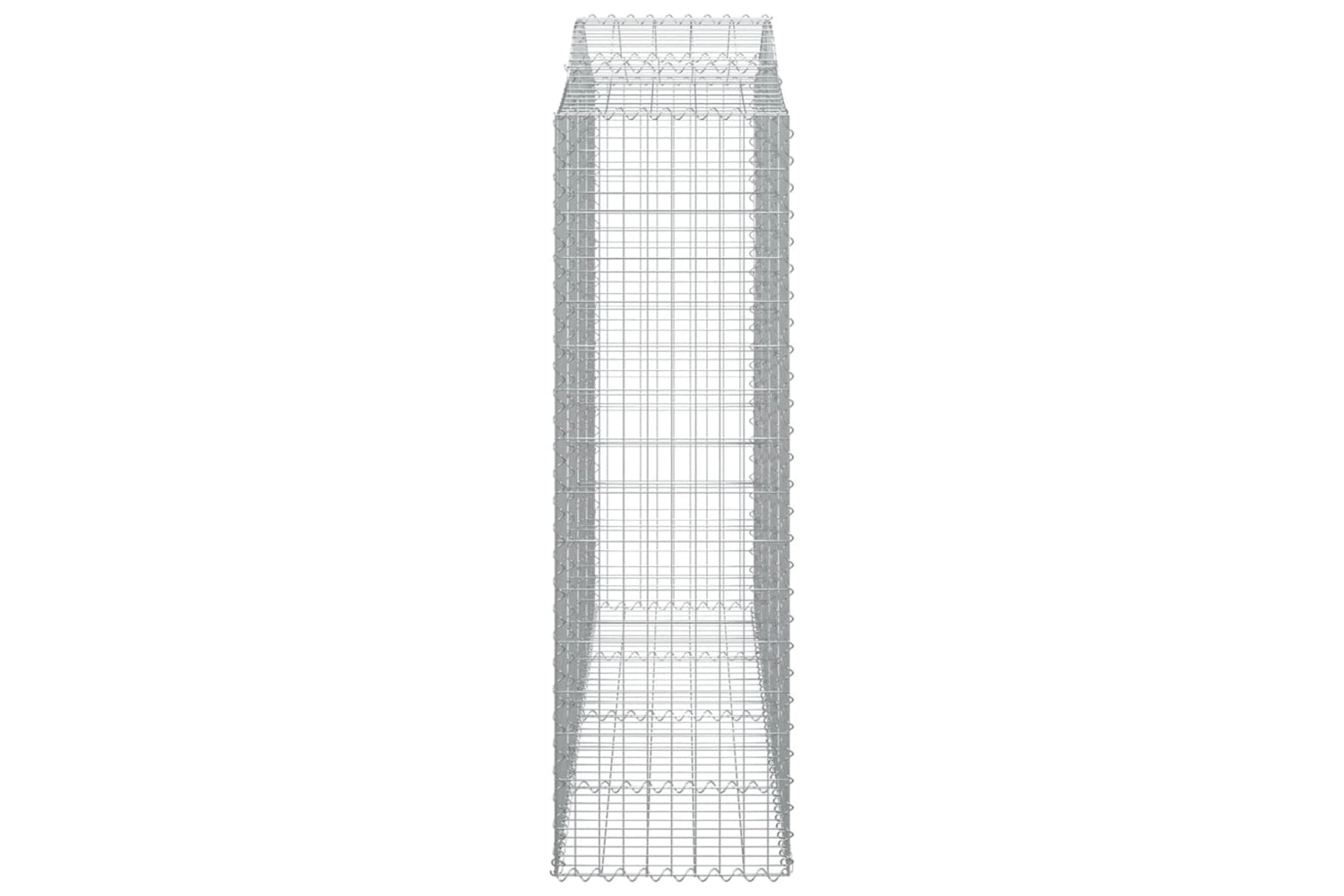 vidaXL 3145704 Arched Gabion Baskets 3 Pcs 200x50x160/180cm Galvanised Iron-4