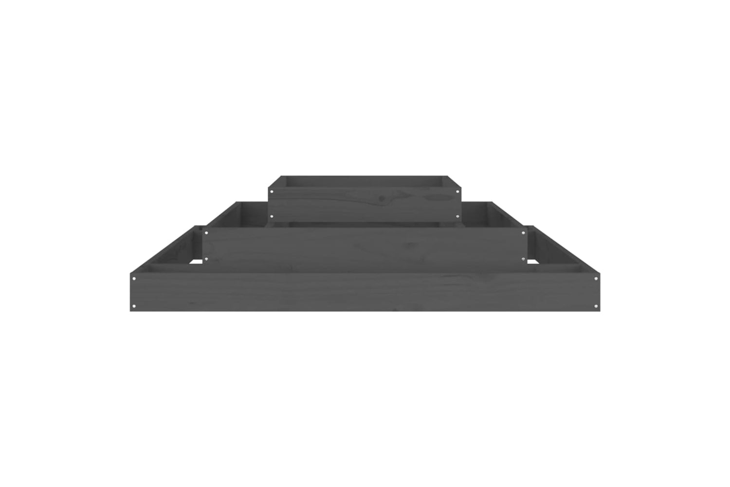 vidaXL 823873 Planter Grey 110x110x27cm Solid Wood Pine-4