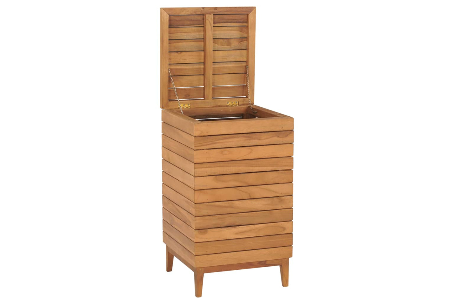 vidaXL 289076 Laundry Basket 40x40x70cm Solid Teak Wood-3