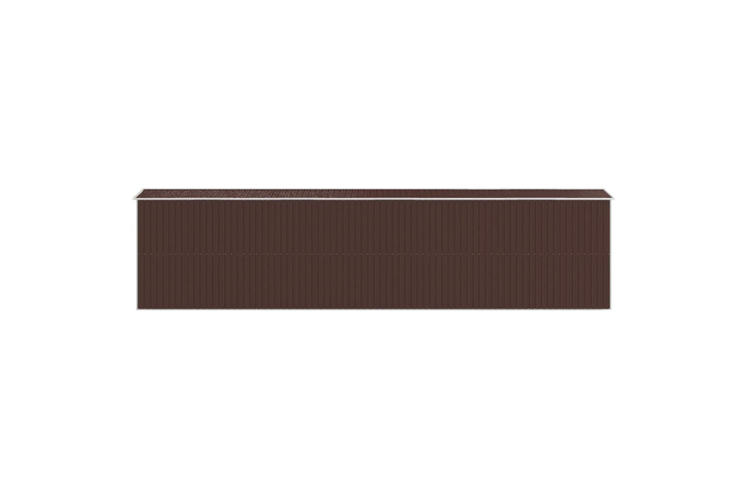 vidaXL 3147468 Garden Shed Dark Brown 192x855x223cm Galvanised Steel-4