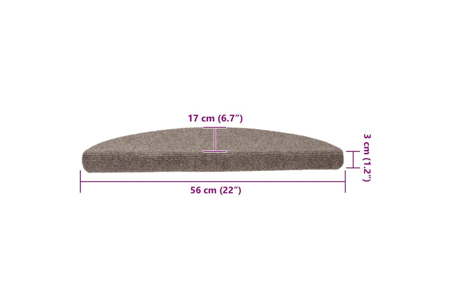 vidaXL 149692 Self-adhesive Stair Mats 5 Pcs Cream 56x17x3cm Needle Punch-8