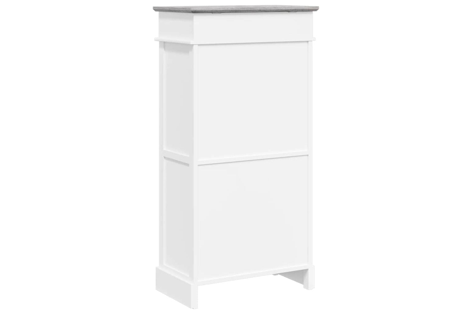 vidaXL 284087 Shoe Cabinet Grey 50x28x98cm Paulownia Wood-5
