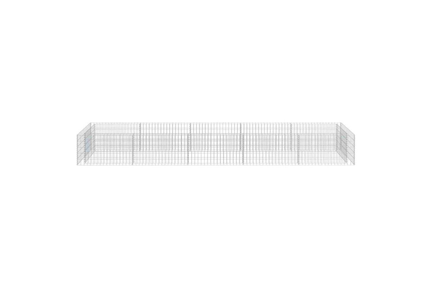 vidaXL 143553 Gabion Raised Bed Galvanised Steel 450x90x50cm-4