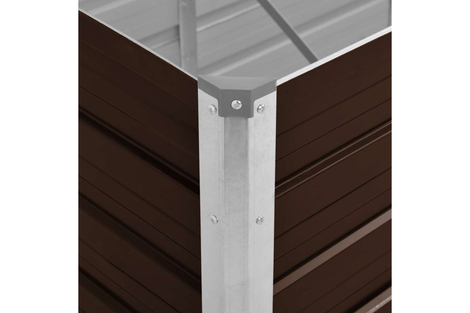 vidaXL 45713 Garden Raised Bed Brown 240x80x77cm Galvanised Steel-5