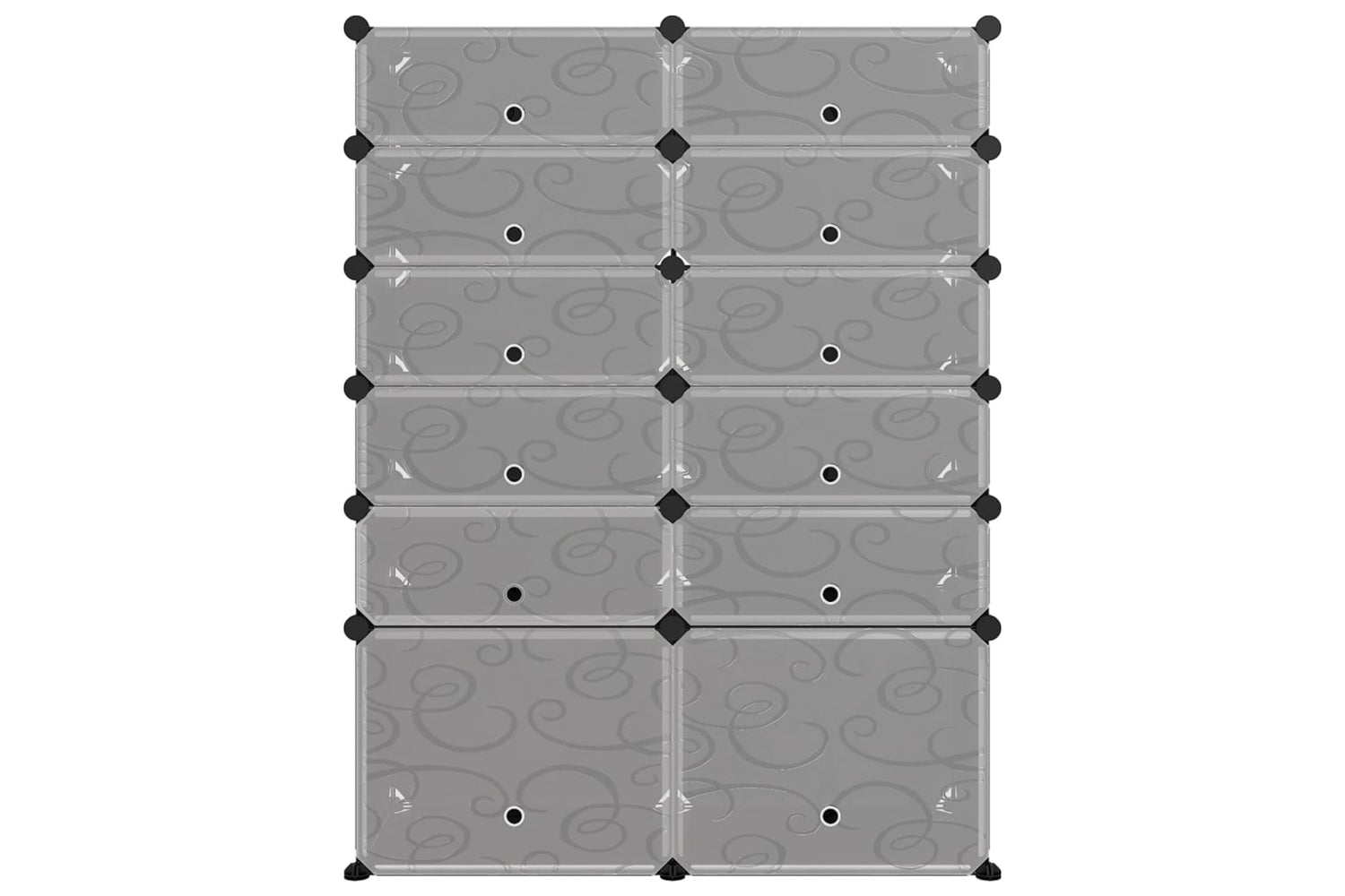 vidaXL 340565 Shoe Rack Black 94x37x125cm Pp-2