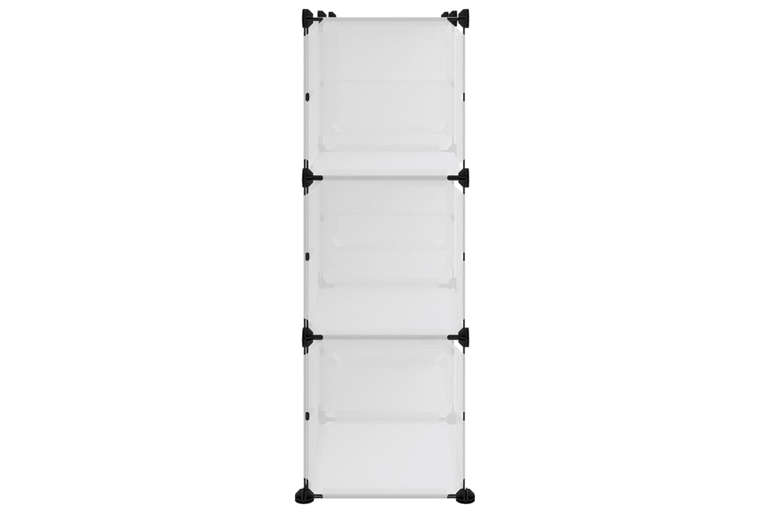 vidaXL 340568 Shoe Rack Transparent 84x31.5x93cm Pp-3