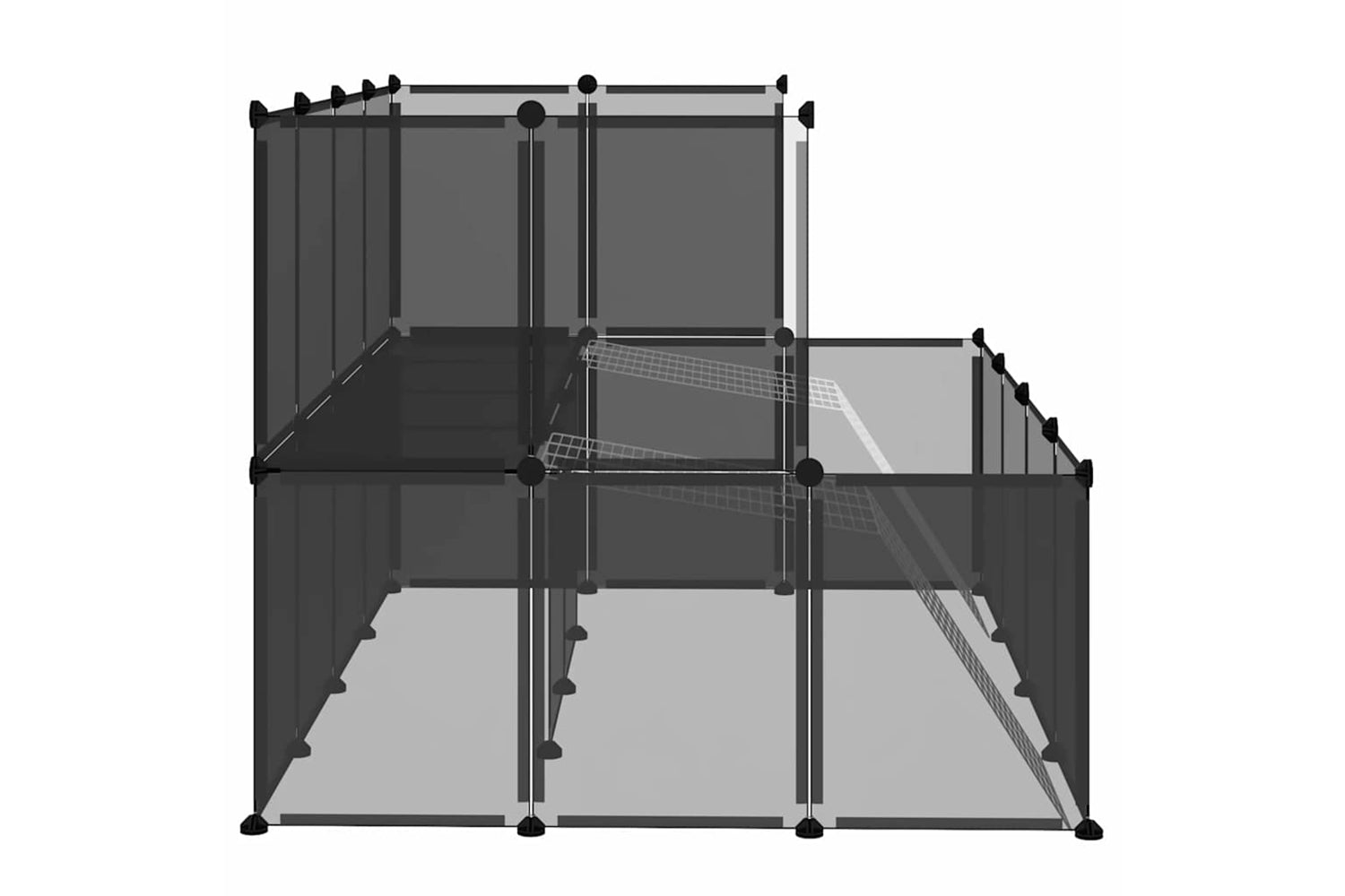 vidaXL 340569 Small Animal Cage Black 143x107x93cm Pp And Steel-3
