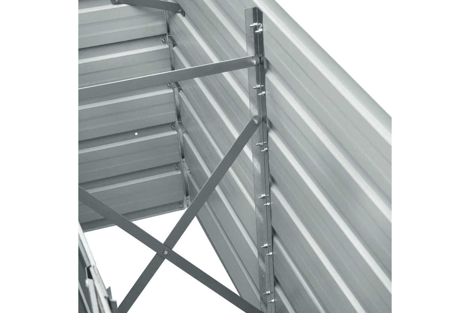 vidaXL 47040 Garden Raised Bed Galvanised Steel 240x40x77cm Grey-6