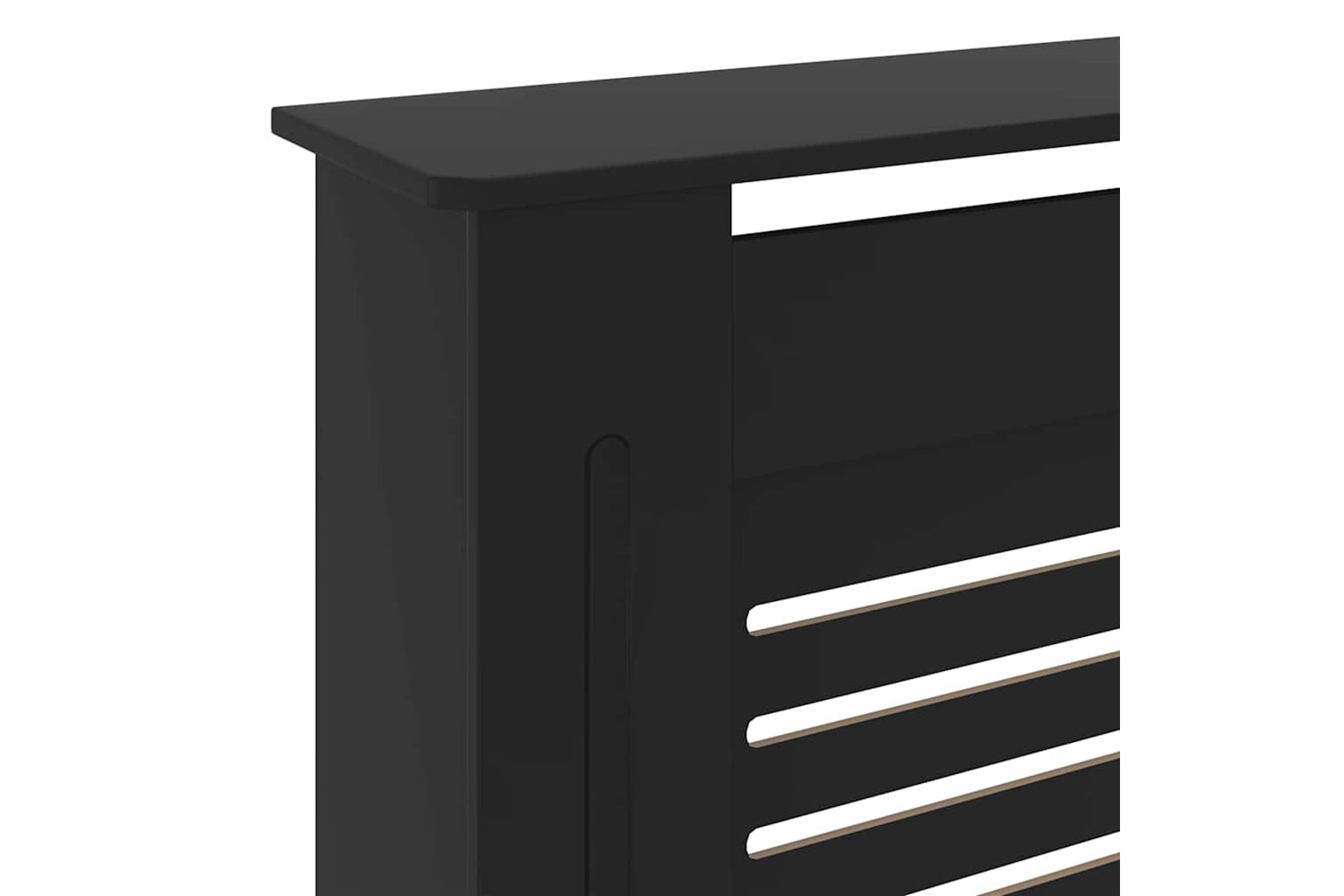 vidaXL Mdf Radiator Cover Black 205cm-6
