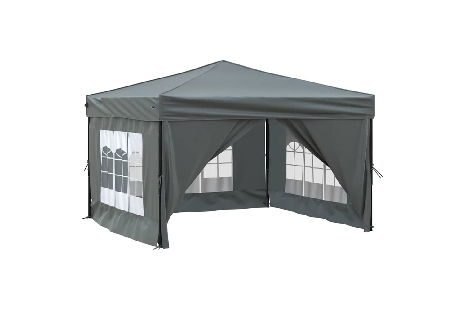 Vidaxl 93523 Folding Party Tent With Sidewalls Anthracite 3x3 M-2