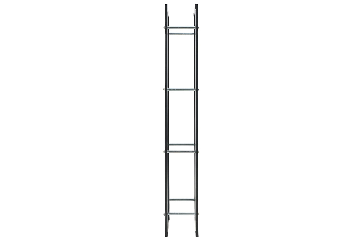vidaXL 284699 Firewood Rack Black 50x20x150cm Steel-4