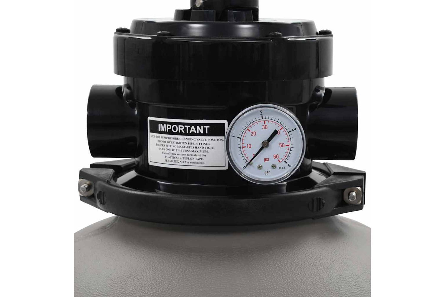 Vidaxl Pool Sand Filter With 4 Position Valve Grey 350 Mm-3