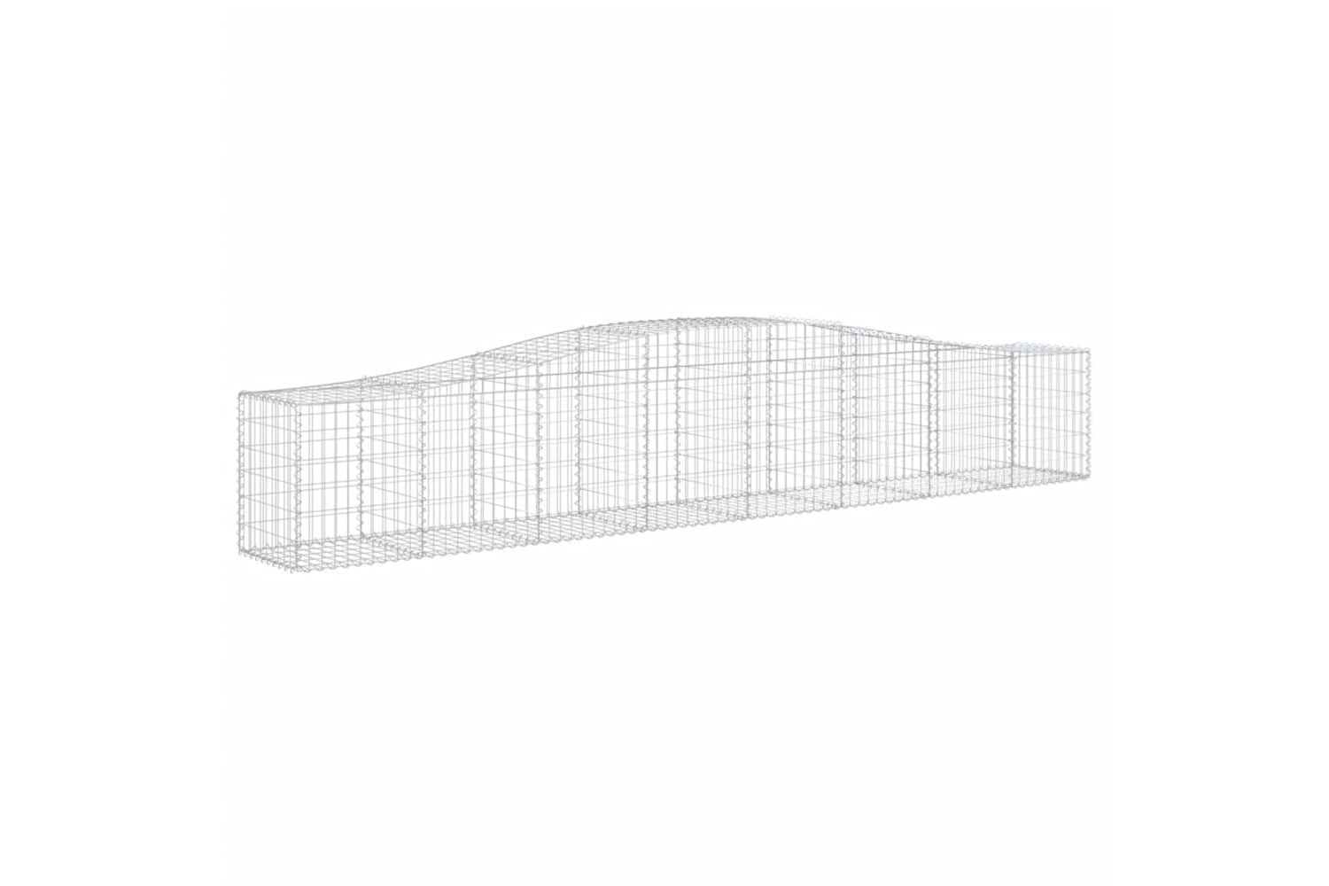 vidaXL 3145938 Arched Gabion Baskets 10 Pcs 400x50x60/80cm Galvanised Iron-2