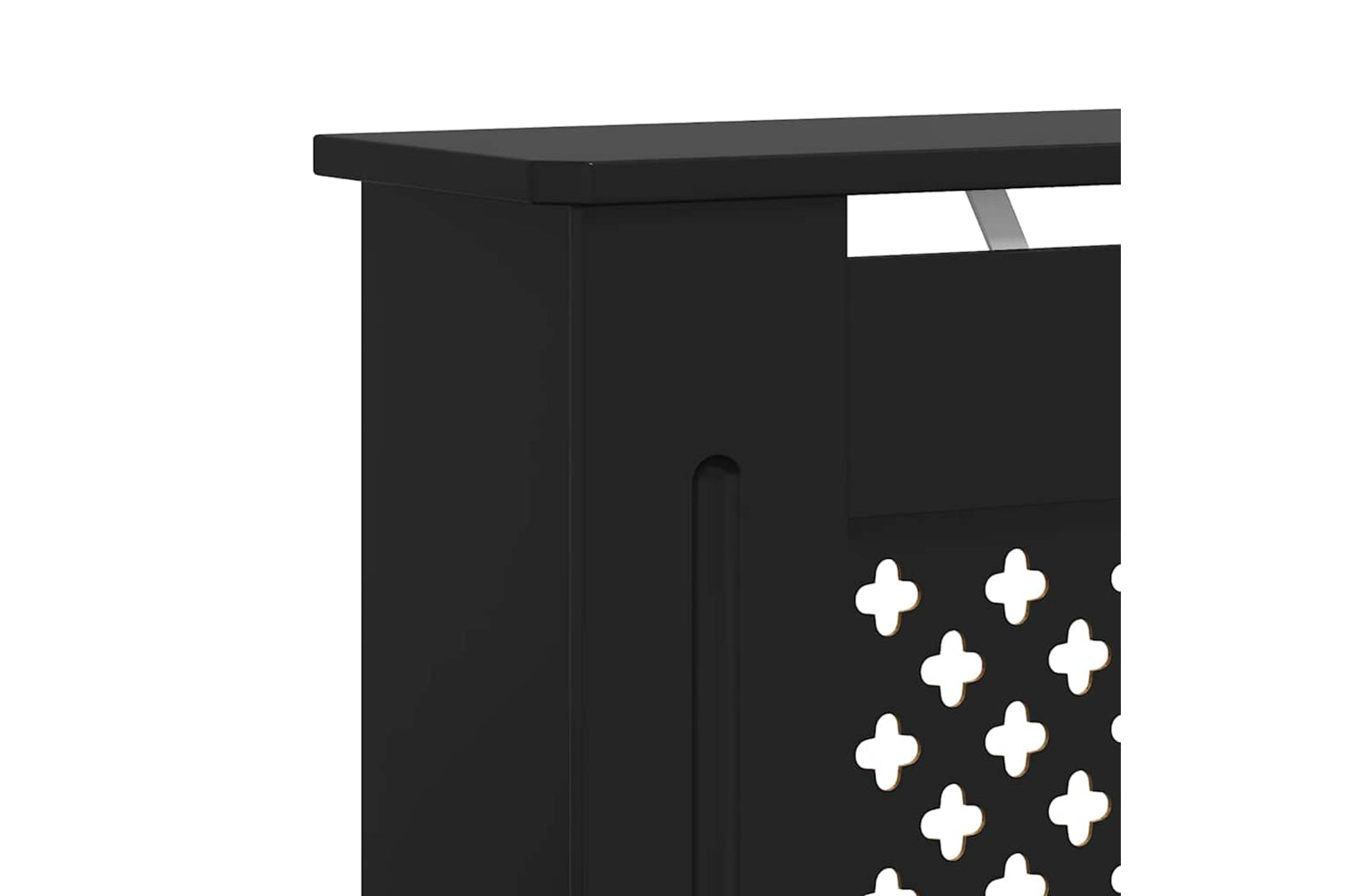 vidaXL Mdf Radiator Cover Black 78cm-6