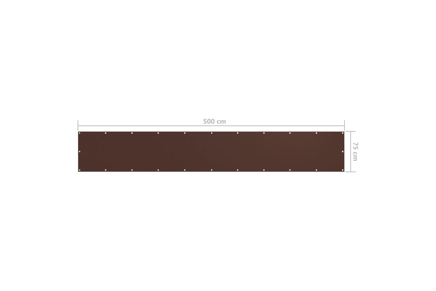vidaXL 135070 Balcony Screen Brown 75x500cm Oxford Fabric-5
