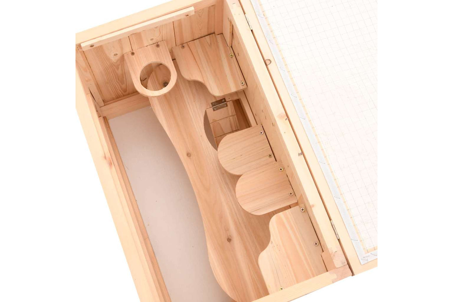 vidaXL 172378 Hamster Cage 60x35.5x42cm Solid Wood Fir-7