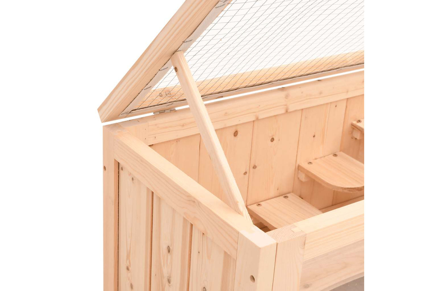 vidaXL 172378 Hamster Cage 60x35.5x42cm Solid Wood Fir-8
