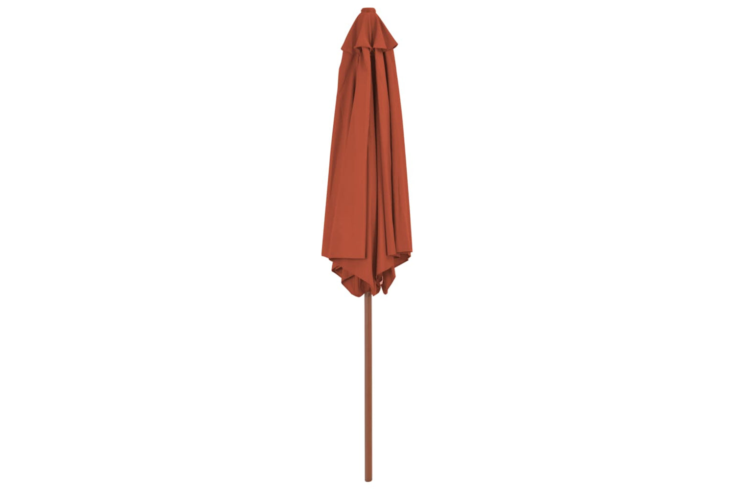 vidaXL 44518 Outdoor Parasol With Wooden Pole 270cm Terracotta-3