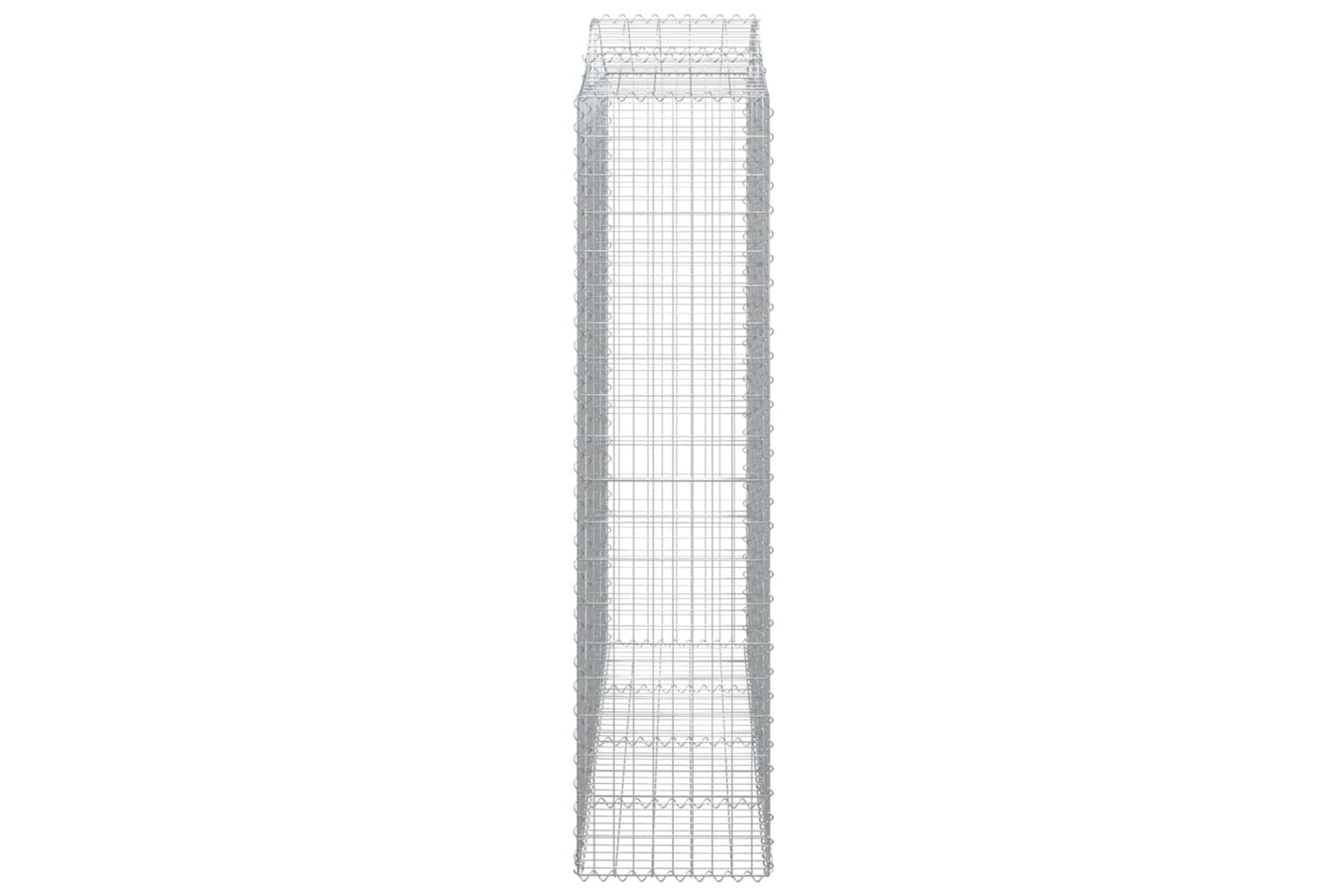 vidaXL 3145745 Arched Gabion Baskets 2 Pcs 200x50x200/220cm Galvanised Iron-4