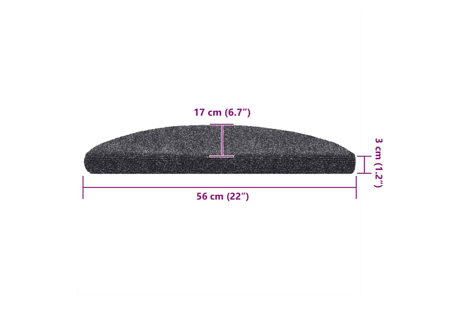 vidaXL 149677 Self-adhesive Stair Mats 10 Pcs Dark Grey 56x17x3cm Needle Punch-8