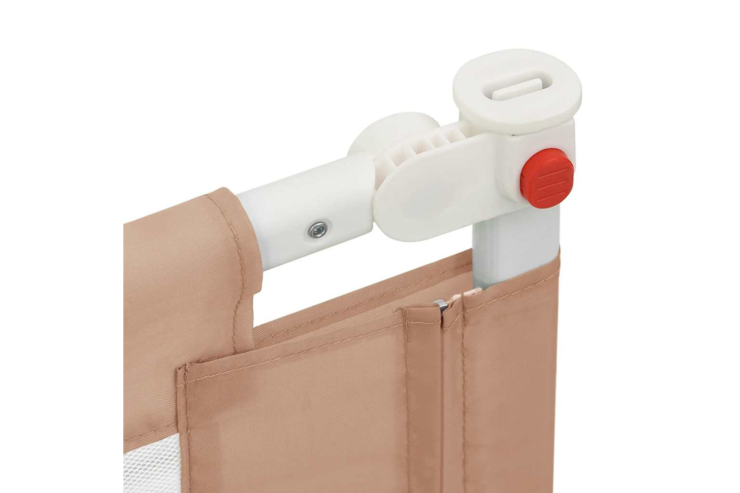 Vidaxl Toddler Safety Bed Rail Taupe 160x25 Cm Fabric-6