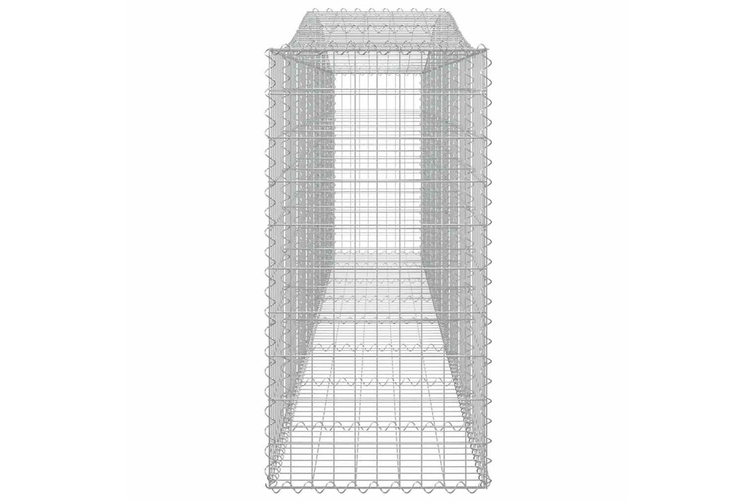 vidaXL 3145963 Arched Gabion Baskets 9 Pcs 400x50x100/120cm Galvanised Iron-4