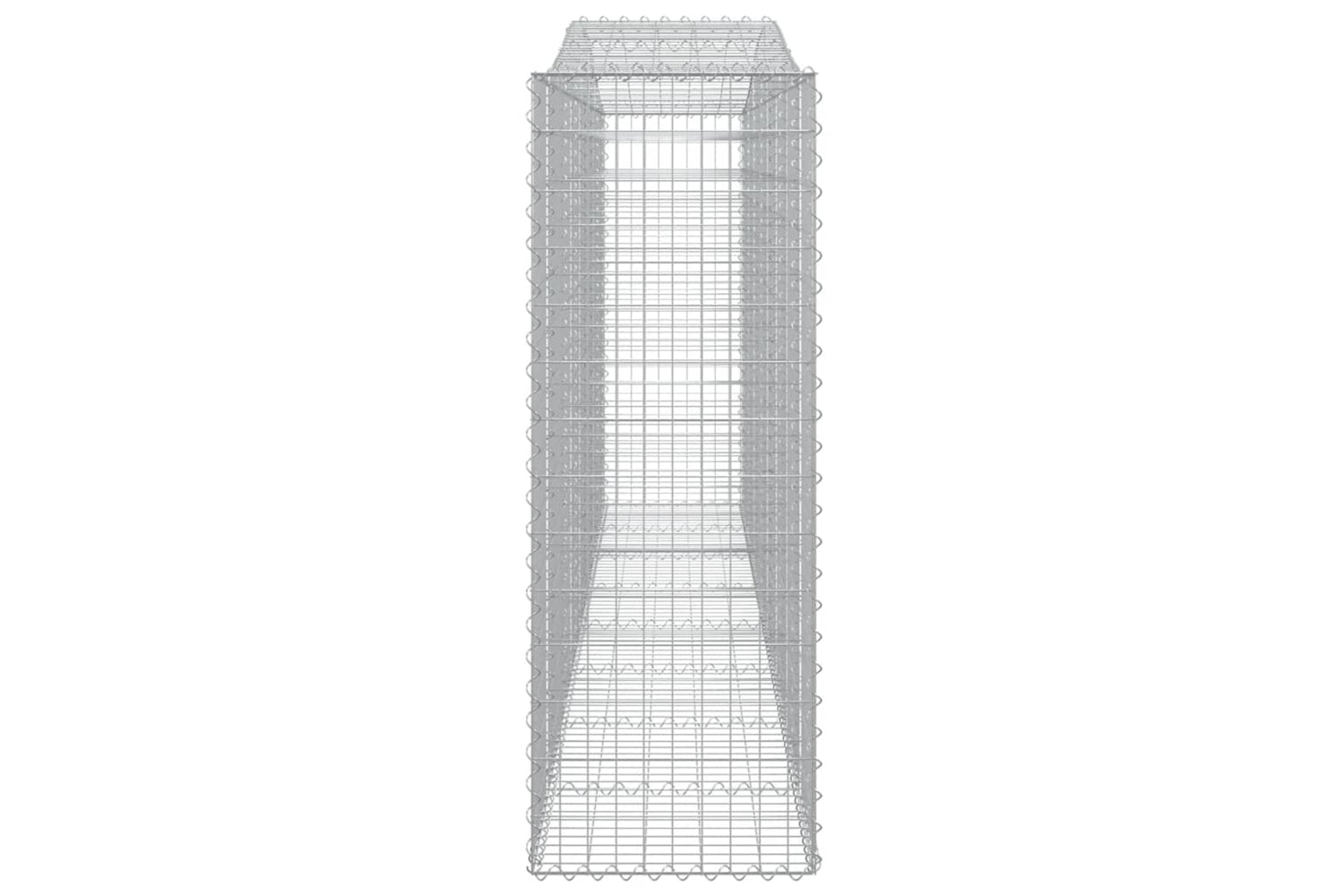 vidaXL 3145983 Arched Gabion Baskets 3 Pcs 400x50x140/160cm Galvanised Iron-4