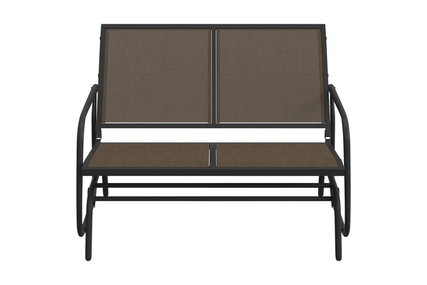 vidaXL 362709 Garden Glider Bench Brown120.5x76x86.5cm Textilene&steel-2