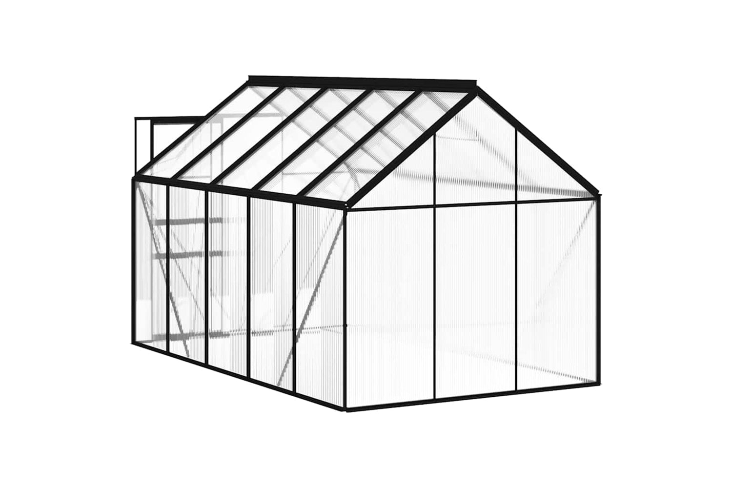 Vidaxl 48217 Greenhouse With Base Frame Anthracite Aluminium 5.89 Mâ²-5