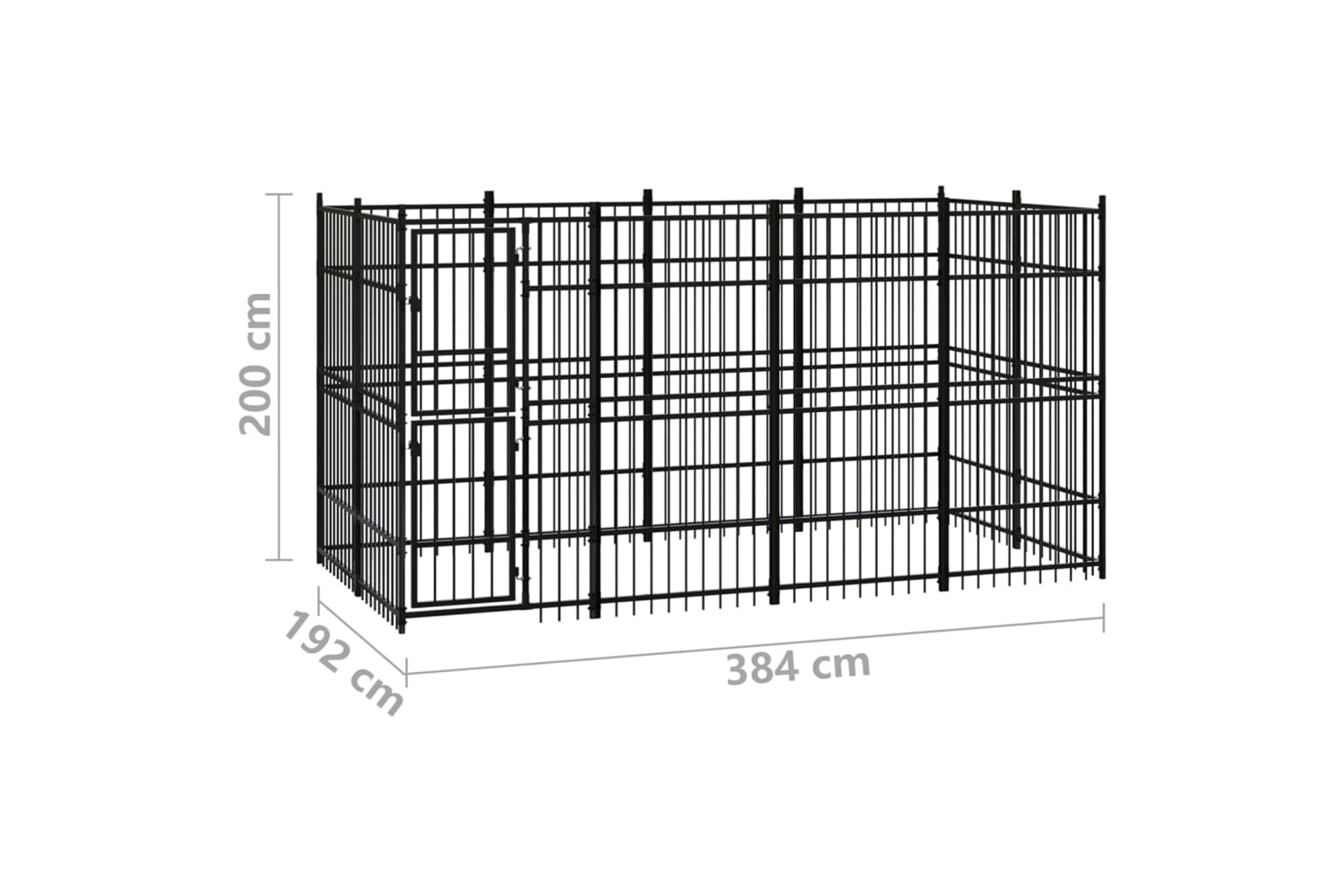 Vidaxl 3097958 Outdoor Dog Kennel Steel 7.37 M2-7