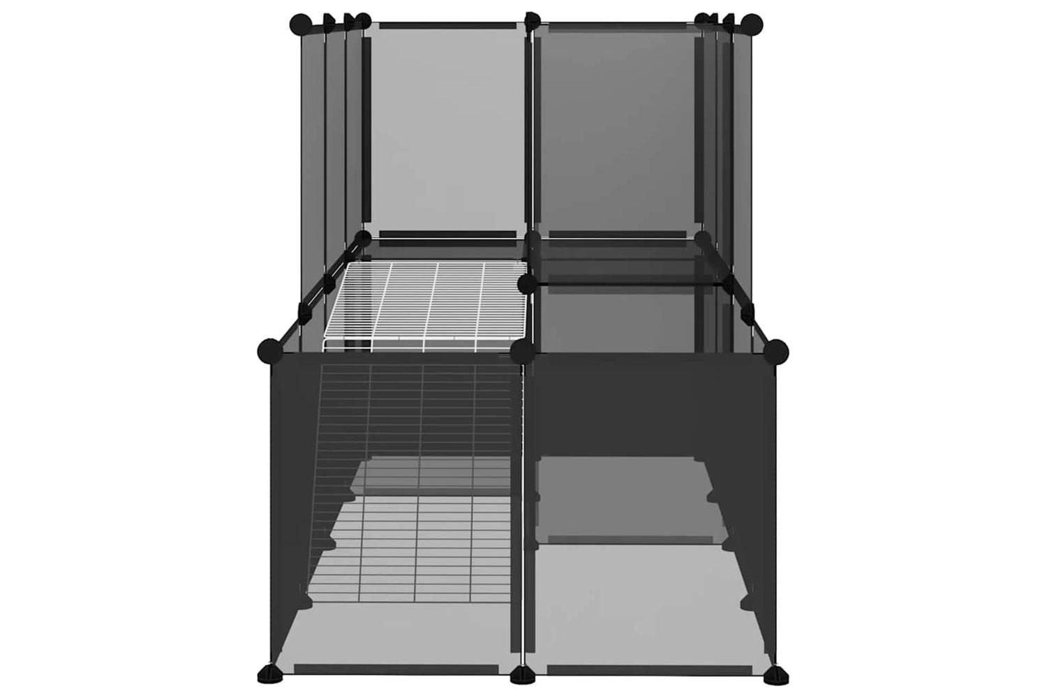 vidaXL 340573 Small Animal Cage Black 142x74x93cm Pp And Steel-2