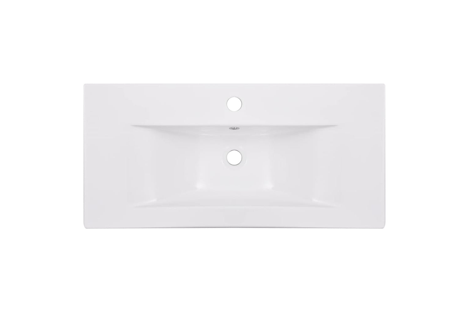 vidaXL 145062 Built-in Basin 81x39.5x18.5cm Ceramic White-3