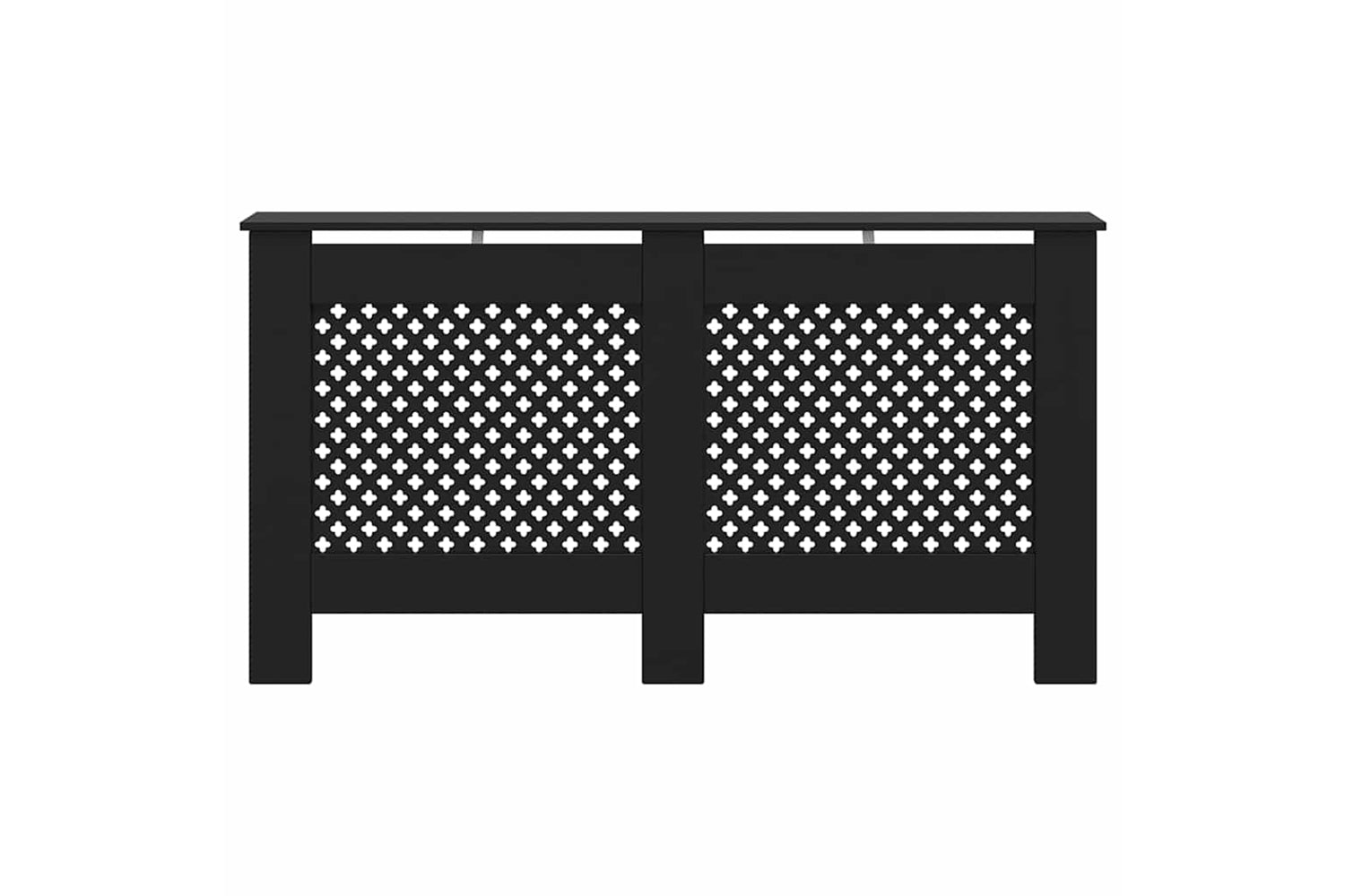 vidaXL Radiator Cover Black 152x19x81.5cm Mdf-3