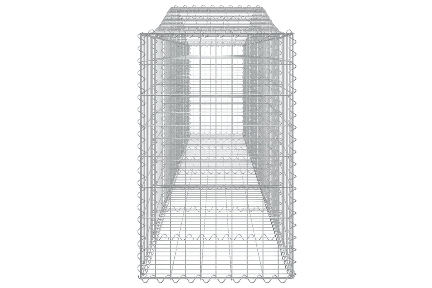 vidaXL 3145943 Arched Gabion Baskets 2 Pcs 400x50x80/100cm Galvanised Iron-4