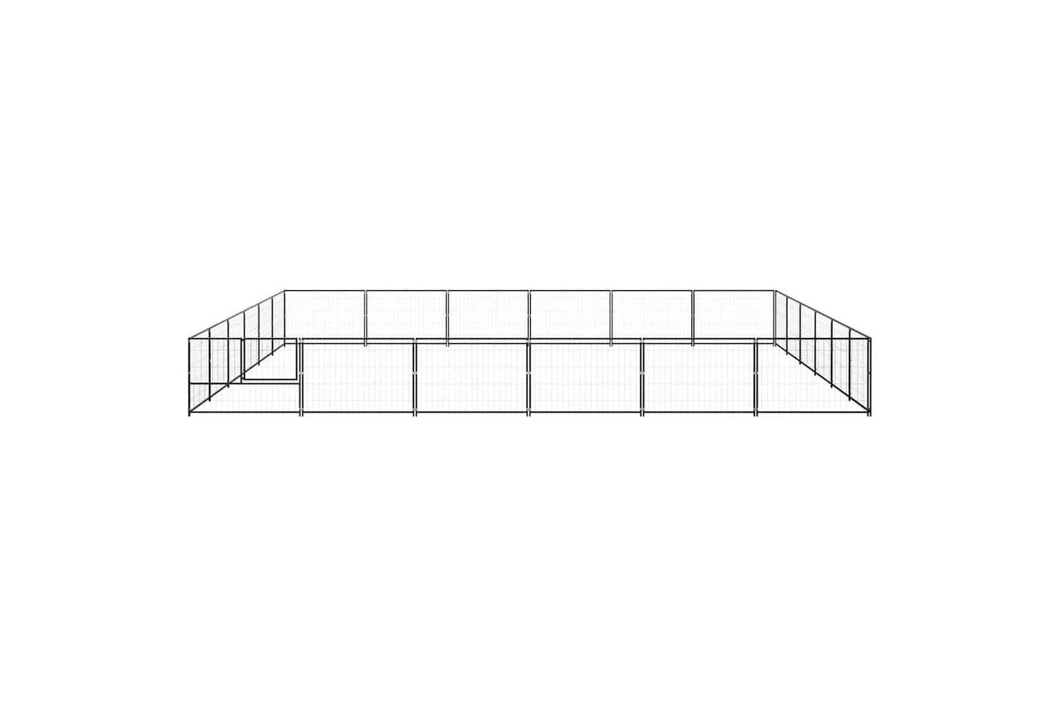 Vidaxl 3082169 Dog Kennel Black 36 M2 Steel-4