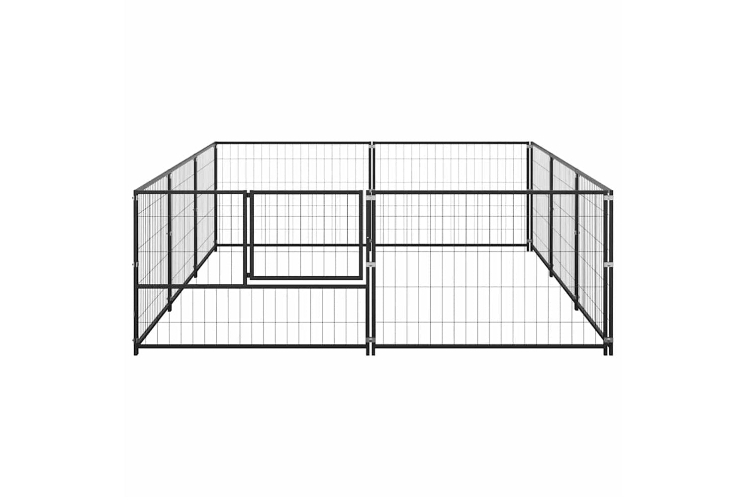 Vidaxl 3082110 Dog Kennel Black 6 M2 Steel-4