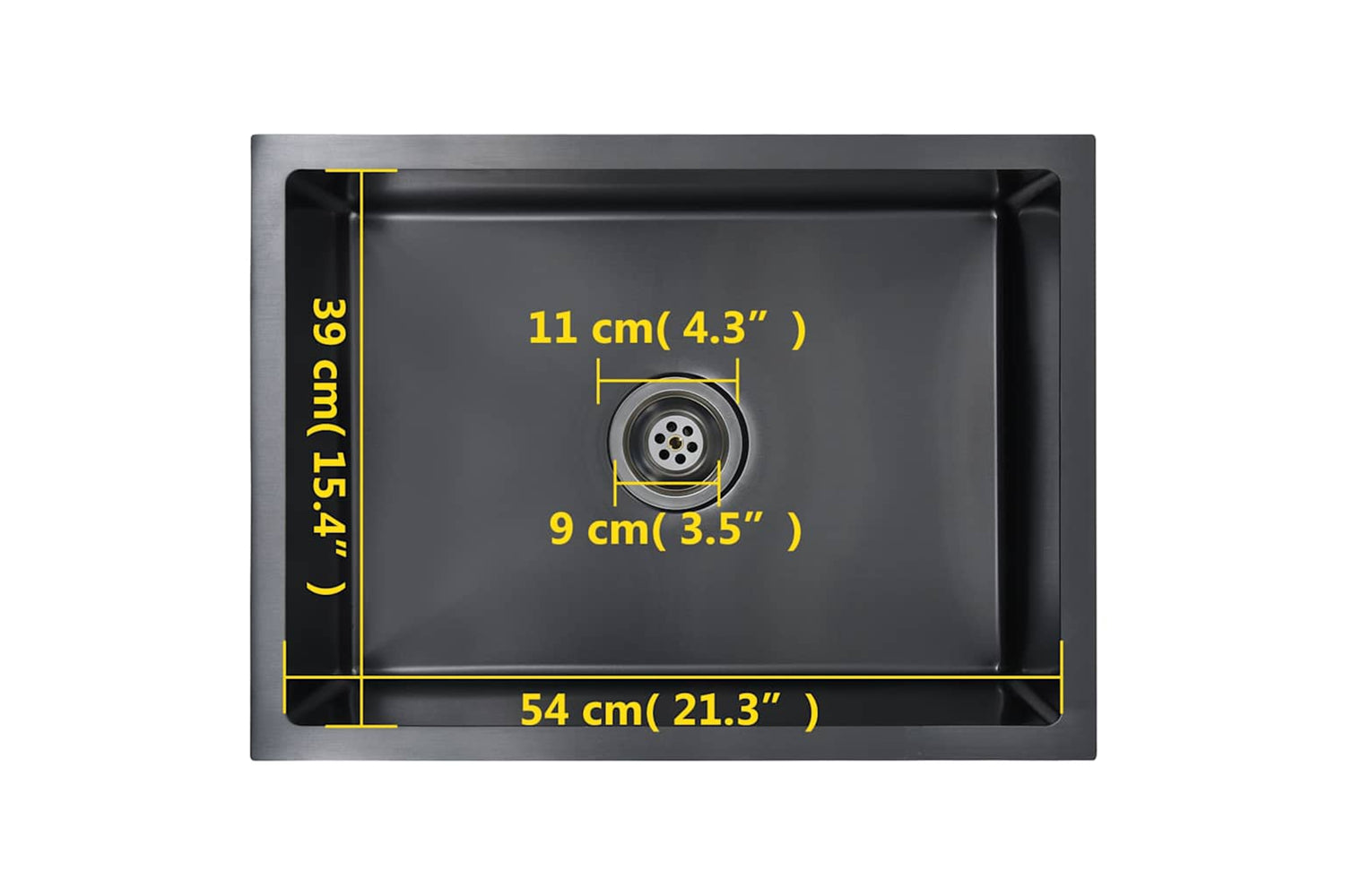 Vidaxl 145084 Handmade Kitchen Sink Black Stainless Steel-8