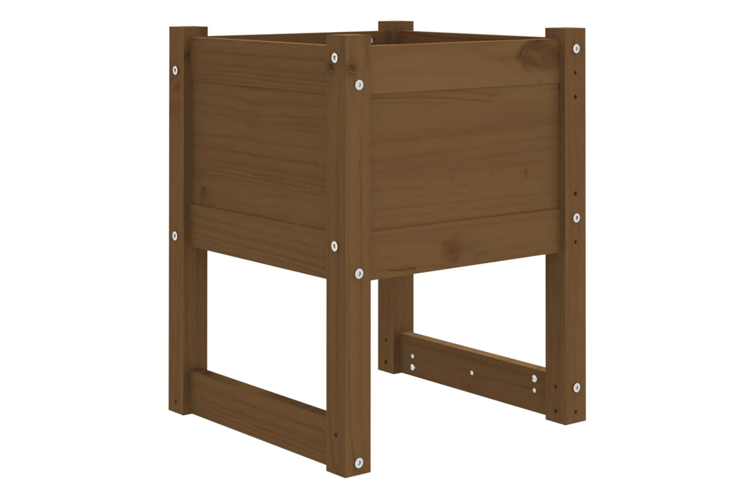 vidaXL 822114 Planters 2 Pcs Honey Brown 40x40x52.5cm Solid Wood Pine-3