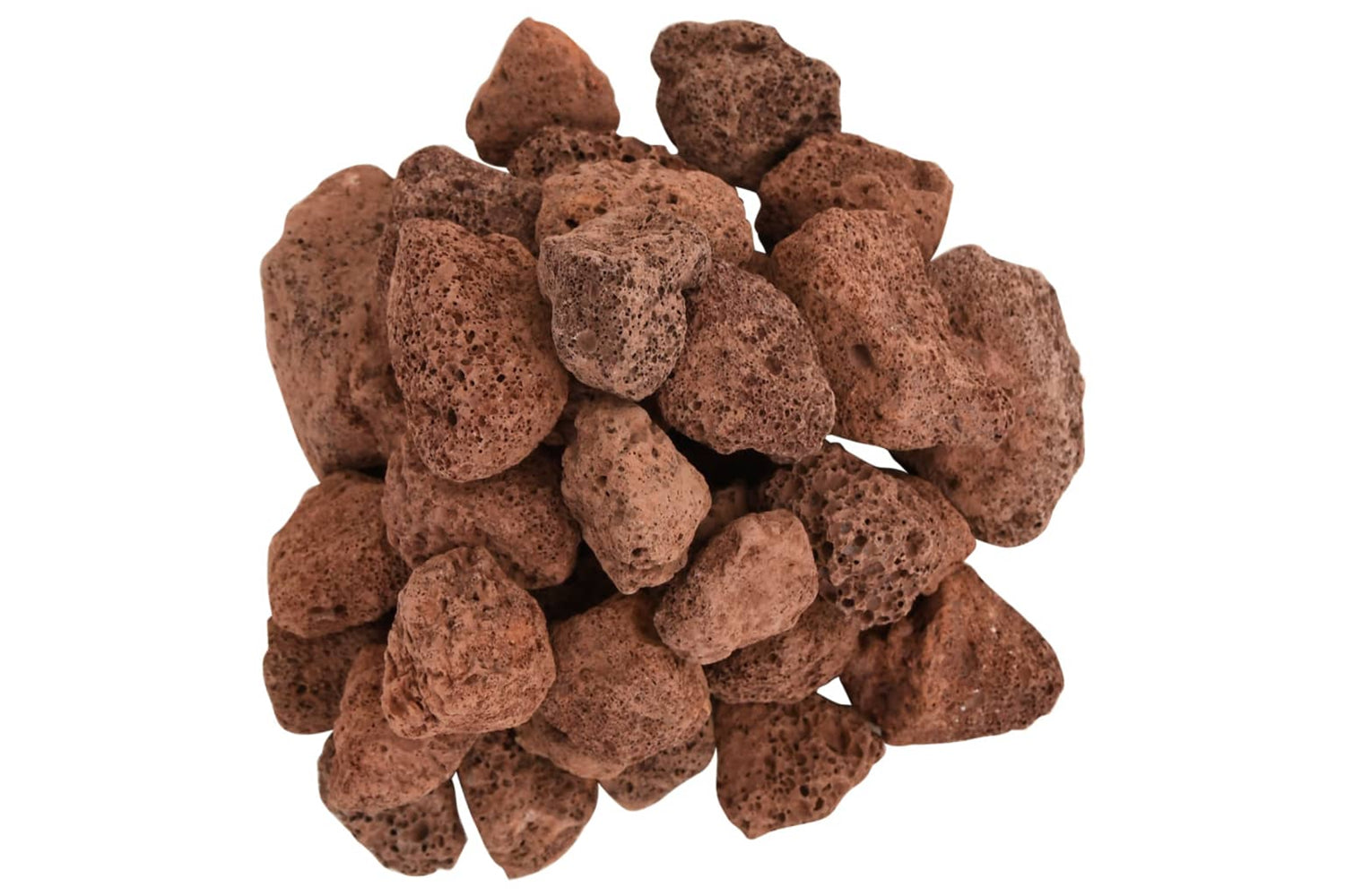 vidaXL 3217176 Volcanic Rocks 10 Kg Red 3-5cm-3