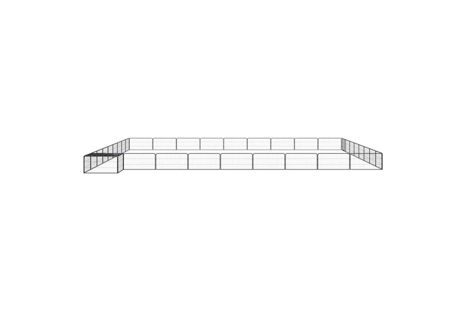 vidaXL 3115983 36-panel Dog Playpen Black 100x50cm Powder-coated Steel-3