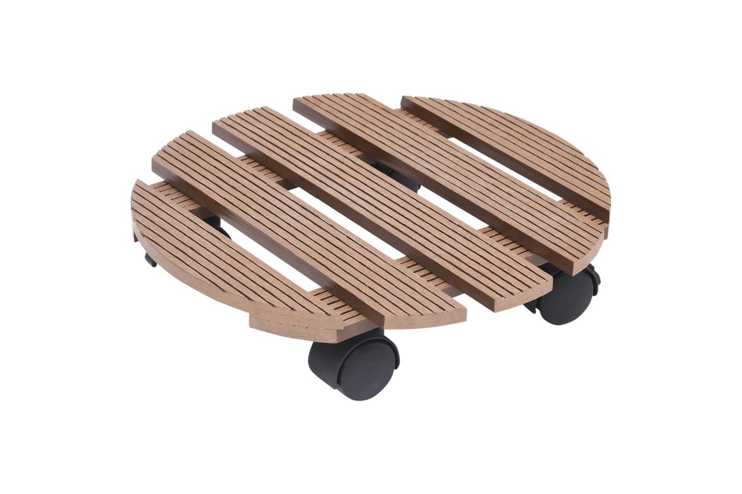 vidaXL 149033 Plant Trolleys 2 Pcs Brown ÃƒÂƒÃ‚Â˜30x7.5cm Wpc-2