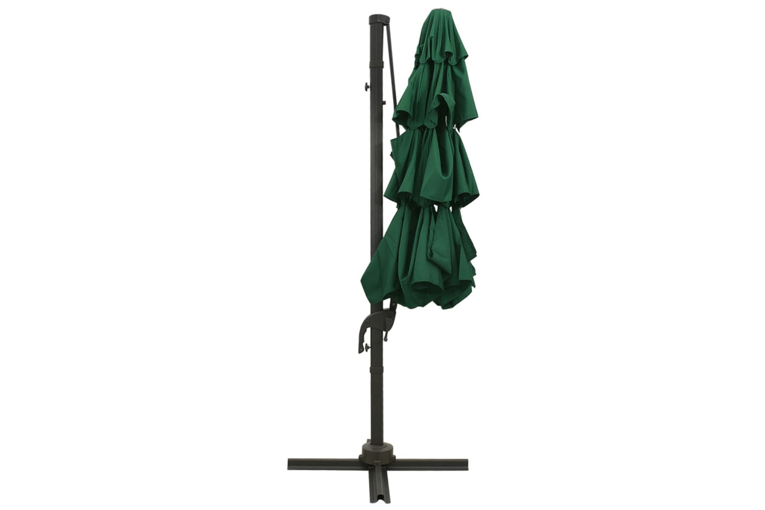 Vidaxl 313829 4-tier Parasol With Aluminium Pole Green 3x3 M-3