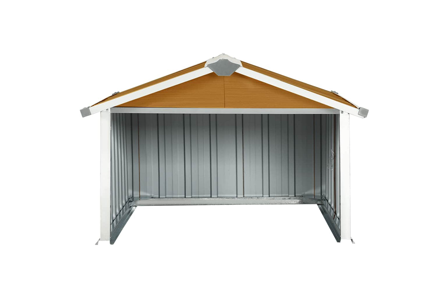 vidaXL 150910 Garden Robot Lawnmower Shed 92x97x63cm Galvanised Steel Brown-3