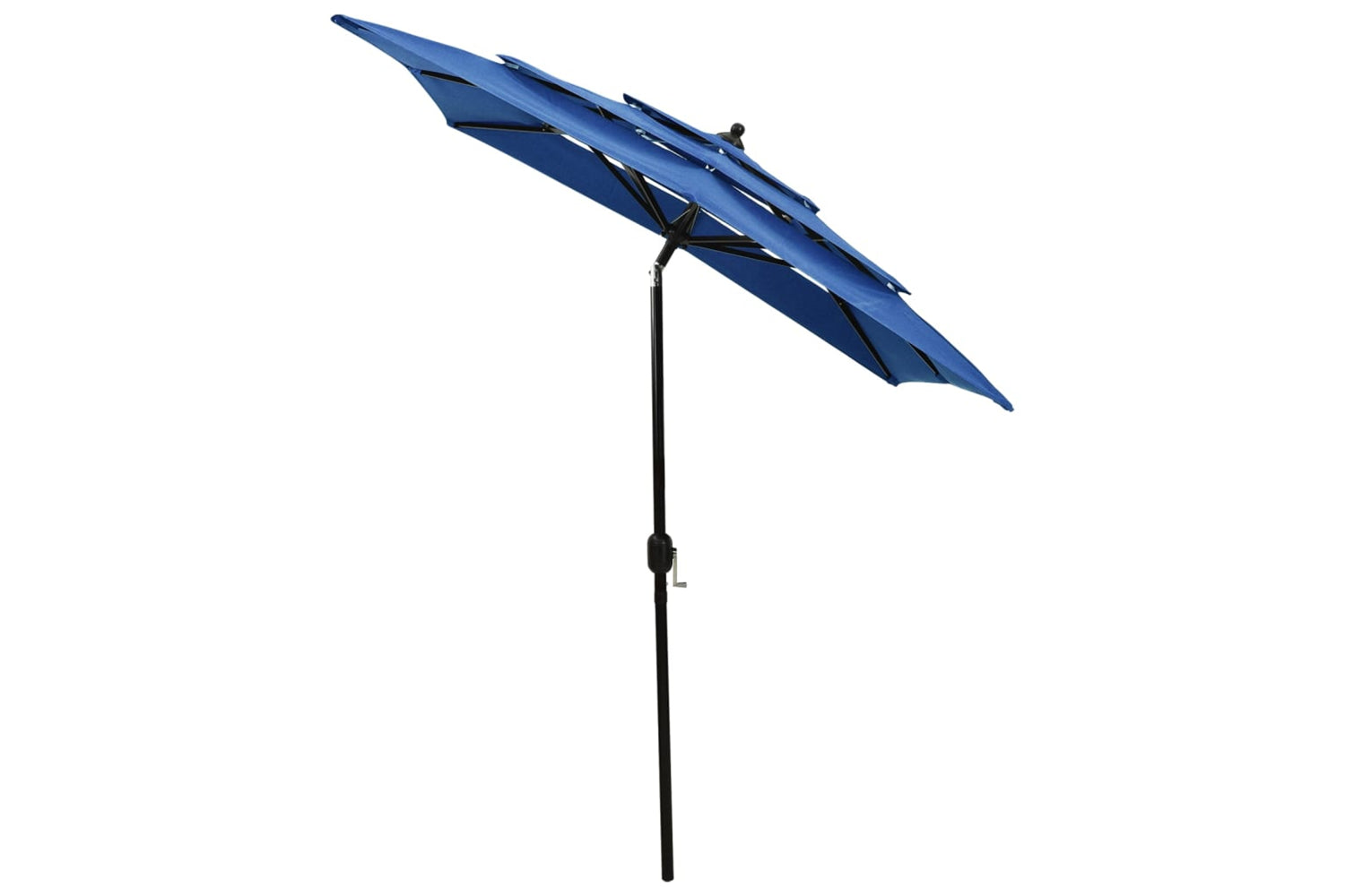 Vidaxl 313851 3-tier Parasol With Aluminium Pole Azure Blue 2x2 M-3