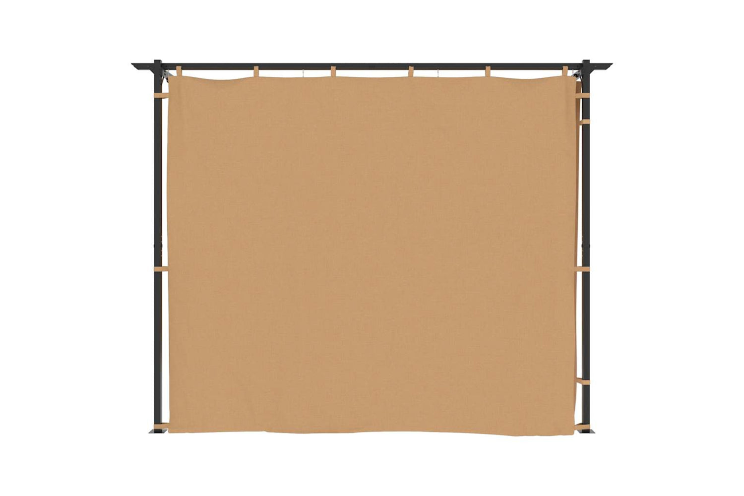 Vidaxl Gazebo With Curtains 3x3 M Taupe Steel-3